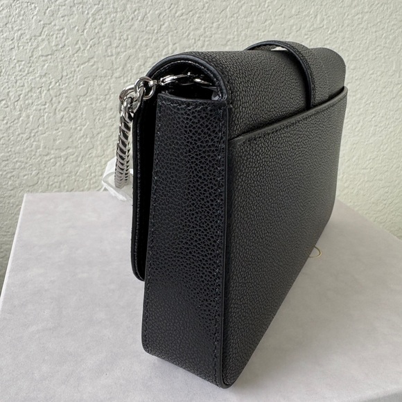 Jimmy Choo Cheri Black Crystal Buckle Crossbody Bag - Picture 4 of 7